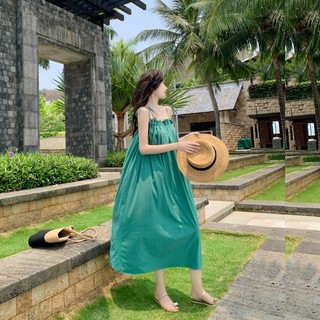 Đầm Hai Dây Dáng Chữ A Form Rộng Thời Trang Mùa Hè