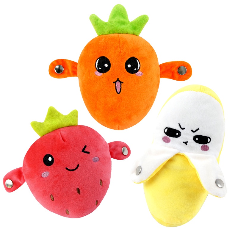 Đồ Chơi Tương Tác Mềm Mại Hình Trái Cây Có Đèn Và Nhạc Kích Thước 16x8x18cm