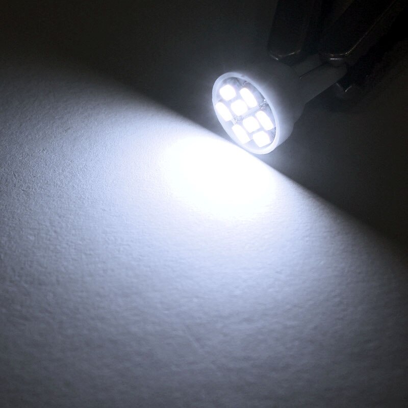 Set 10 Đèn LED T10 W5W 5W5 12V 7000K 1206 8 SMD Ánh Sáng Trắng Siêu Sáng Dành Cho Ô Tô