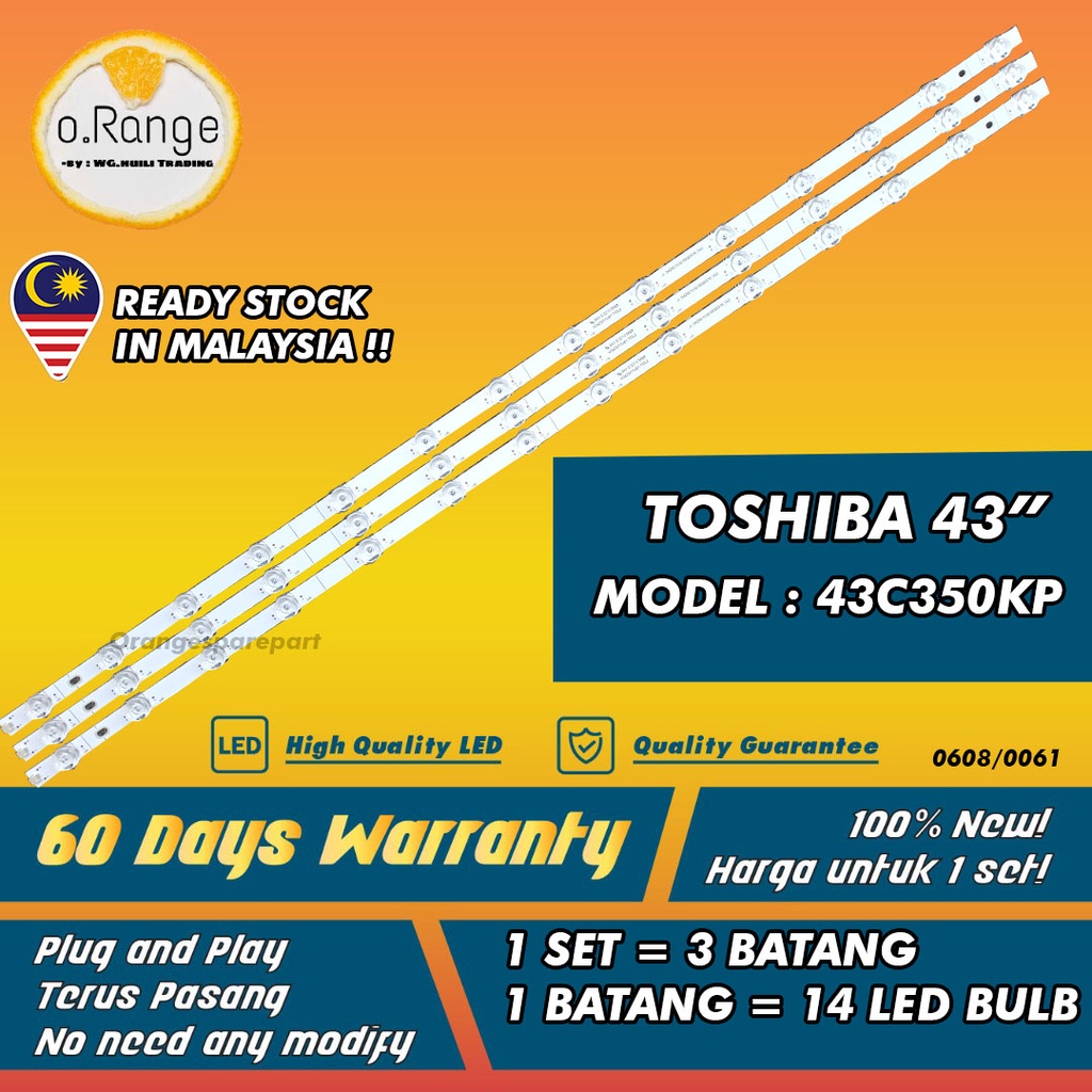43 "(ĐÈN TV) 43C350KP TOSHIBA 43 INCH ĐÈN LED TV 43C350K 43C350 Mla9" (ĐÈN)