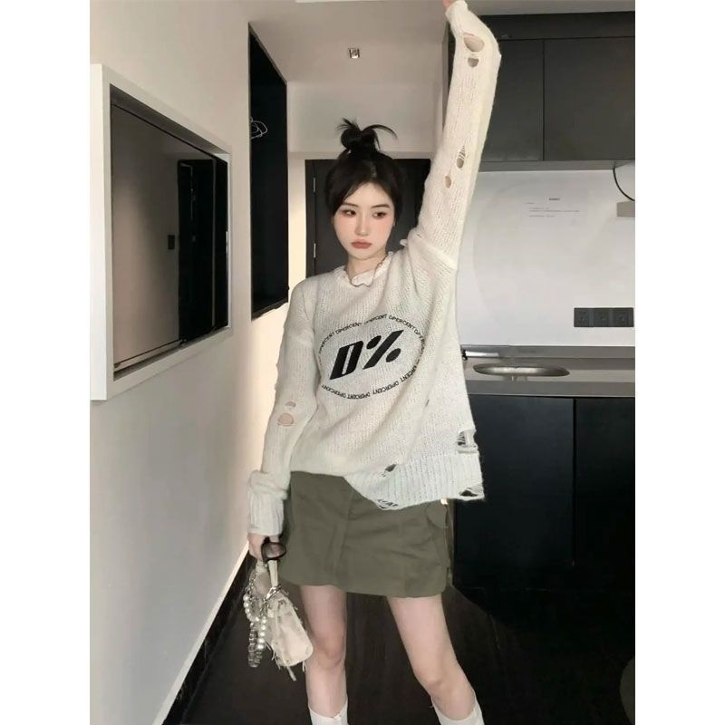 EOENKKY áo phông áo thun nữ croptop baby tee Phong cách mỹ A29J2DR 36Z230906