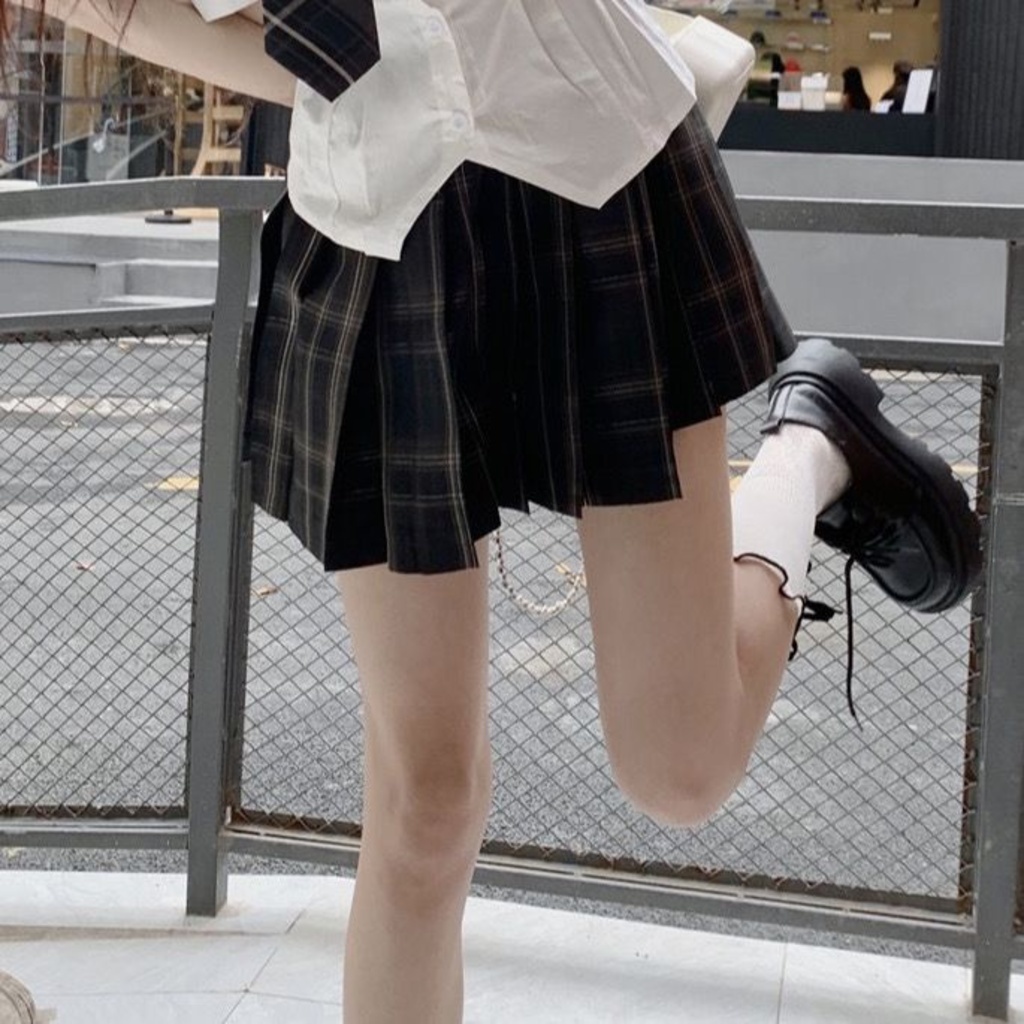 𝑨𝒏𝒏𝒂𝒔𝒉𝒐𝒑 Set 2 Món Gồm Áo Sơ Mi Sếp Li JK Chit Eo Mới Dành Cho Nữ Sinh