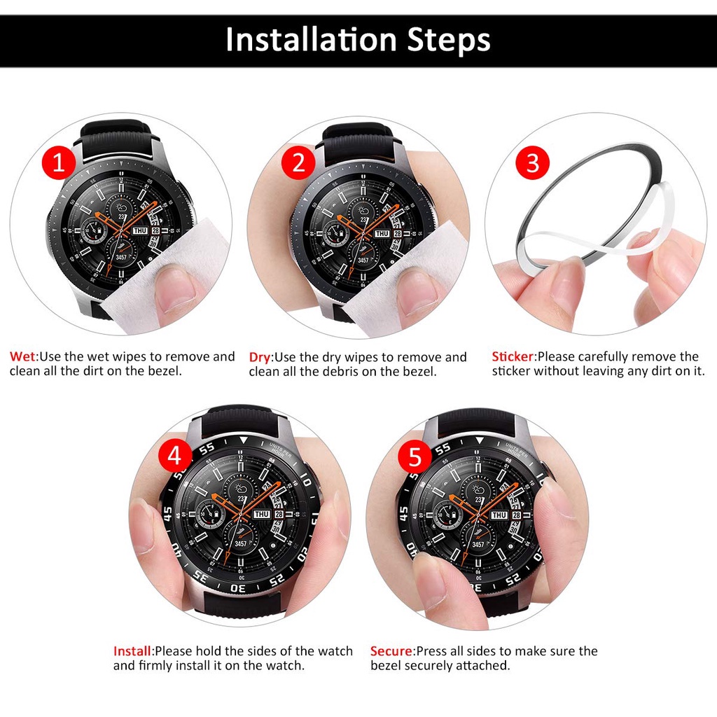 Ốp Bảo Vệ Bằng Thép Không Gỉ Cho Đồng Hồ Thông Minh Samsung Galaxy Watch 4 Classic 42mm 46mm