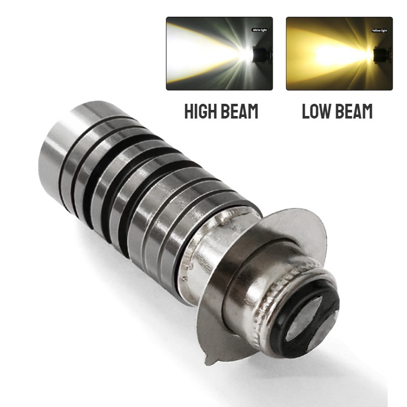 Đèn Pha LED H6 H4 HS1 BA20D P15D mio125 Hai Màu Chuyên Dụng Cho Xe Máy