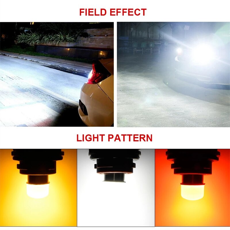 Bóng Đèn Led Tín Hiệu Tự Động P21 / 5W 1157 BAY15D 1156 P21W Ba15S SMD 6000K 12V Ánh Sáng Trắng Thông Dụng Cho Xe Hơi