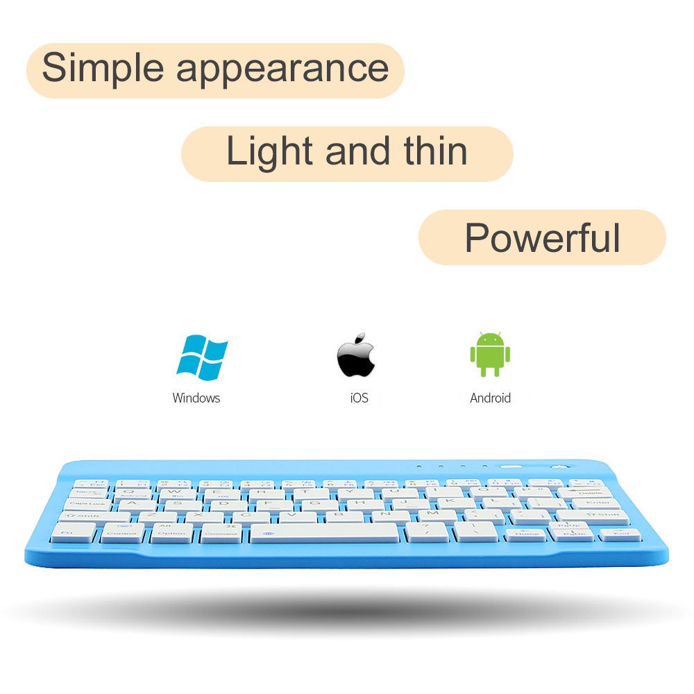 Bàn PhíM Bluetooth 3.0 Không Dây Siêu MỏNg 7 / 8 Inch Cho IOS Android Tablet PC Windows IPad