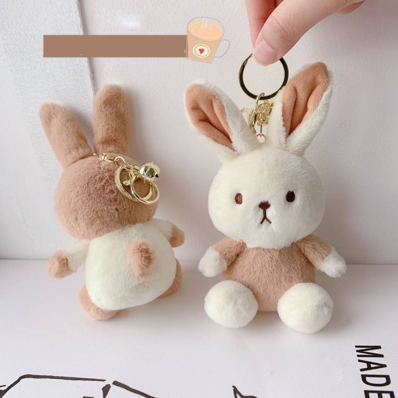 Móc Khóa Hình Thú Nhồi Bông Hình Ly Trà Sữa Dễ Thương