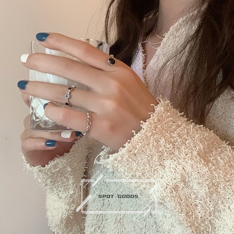 Set 4 Nhẫn Hở Kiểu Dáng retro Thời Trang Cá Tính