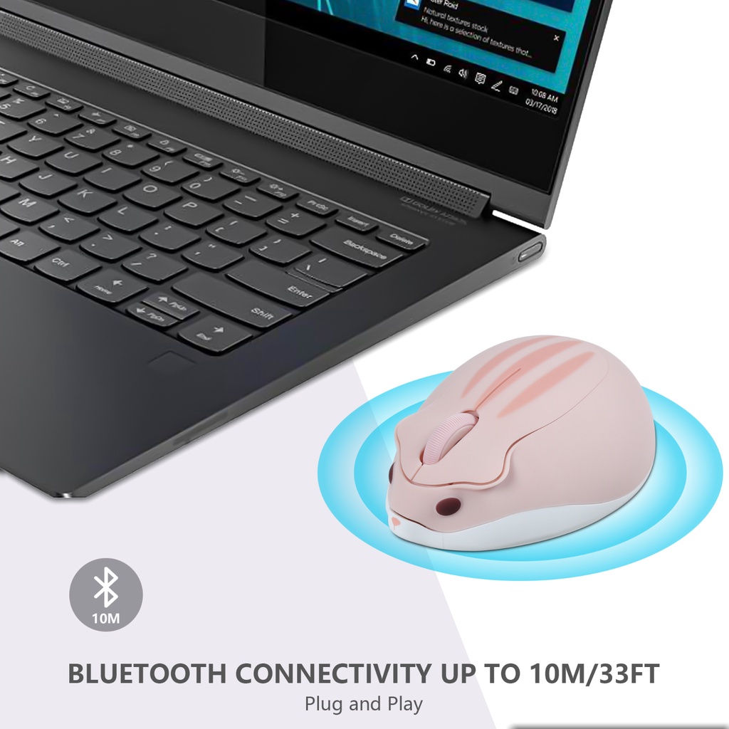 Chuột Bluetooth Không Dây Hình Chuột Hamster Dễ Thương