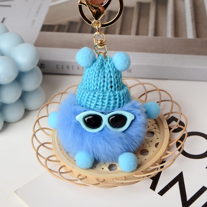 Móc Khóa Banh Lông Xù Mềm Mại Đáng Yêu