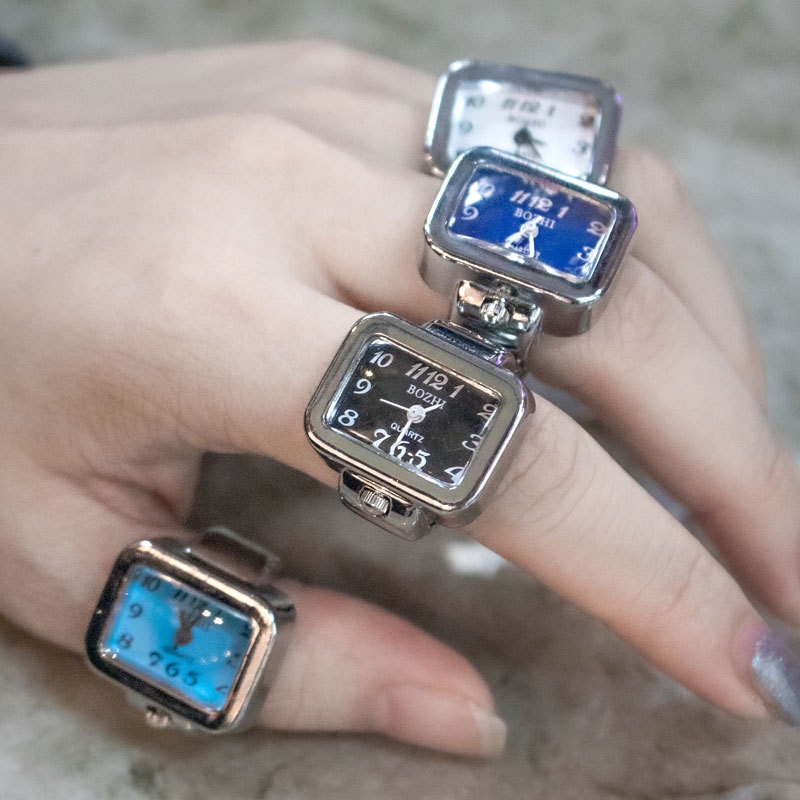 Nhẫn Đồng Hồ Đeo Tay Co Giãn Bằng Hợp Kim Thời Trang Dành Cho Cặp Đôi