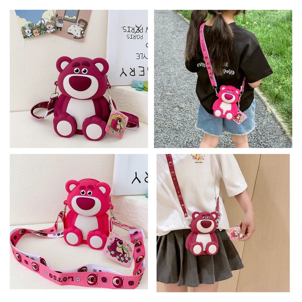 Ví Silicone Hình Gấu / Dâu Tây Thời Trang Dành Cho Nữ