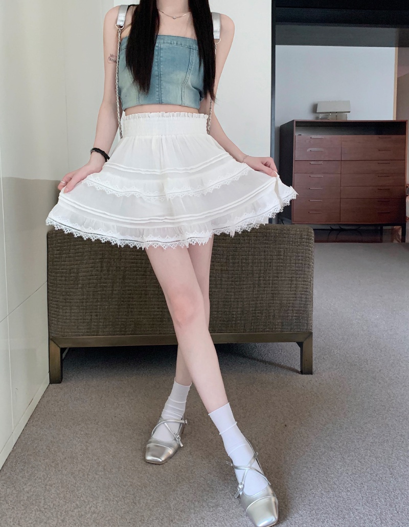 Chân Váy Ren Lưng Cao Co Giãn Thời Trang Mùa Hè 65123