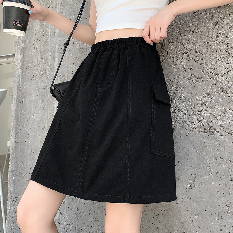 Chân Váy Chữ A Lưng Cao Phong Cách Hàn Quốc Mới Cho Nữ