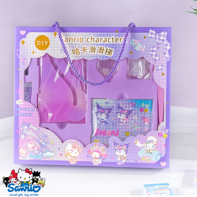 SANRIO Đồ Chơi Xếp Hình Thẻ Bài Kuromi Cinnamoroll Diy Để Bàn Trang Trí Cho Bé Gái Sinh