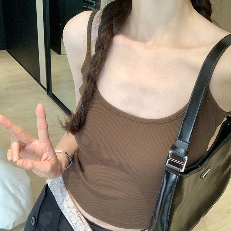 Áo Hai Dây Dáng Ôm Ngắn Thời Trang Mùa Hè 65034