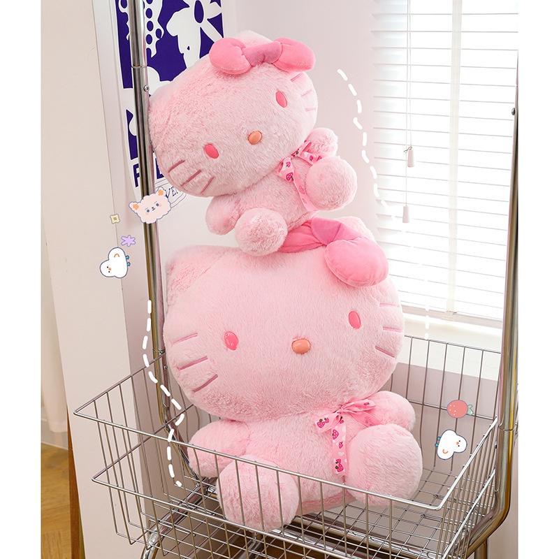 60 cm sakura hello kitty đồ chơi sang trọng mèo hồng dễ thương búp bê đầy giáng sinh bạn gái trẻ em cô gái bạn bè quà tặng sinh nhật