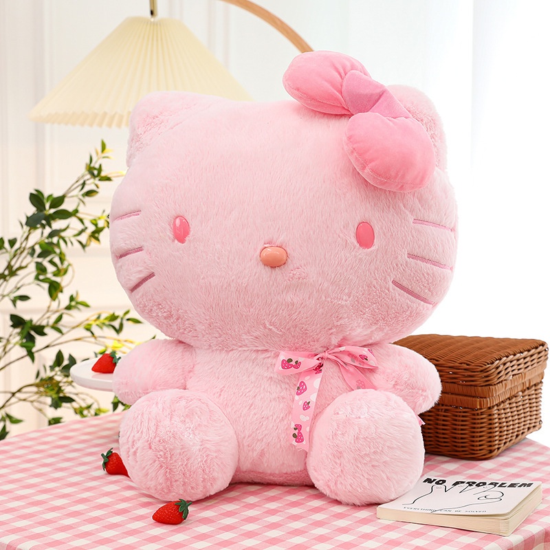 60 cm sakura hello kitty đồ chơi sang trọng mèo hồng dễ thương búp bê đầy giáng sinh bạn gái trẻ em cô gái bạn bè quà tặng sinh nhật