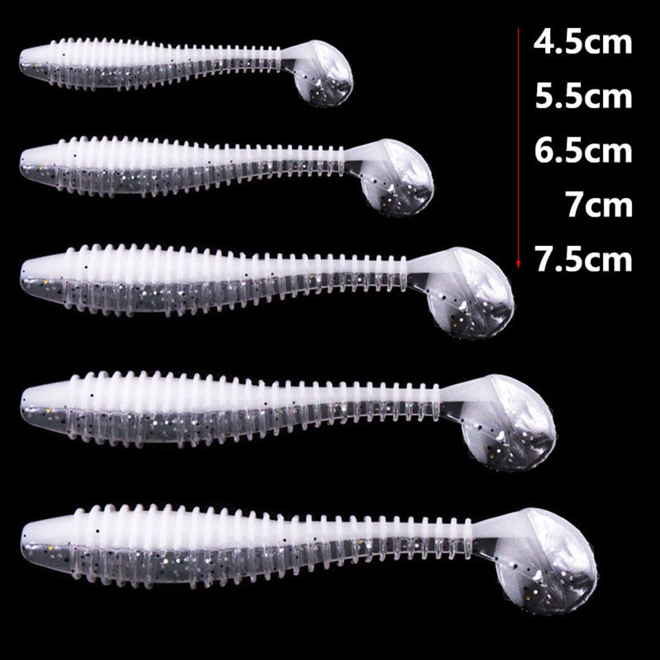 Bộ 10 Mồi Giả Câu Cá Silicone Mềm 4.5cm 5.5cm 6.5cm 7cm 7.5cm