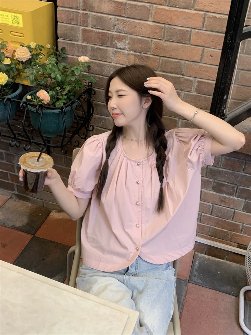 Áo Sơ Mi Ngắn Tay Rộng Rãi Dễ Phối Đồ 65017