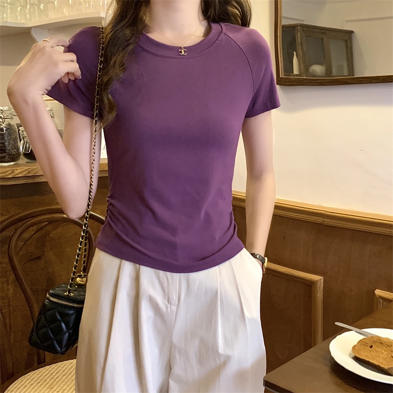 Áo Thun Tay Ngắn Thiết Kế Khoét Lưng Thời Trang Mùa Hè 65833