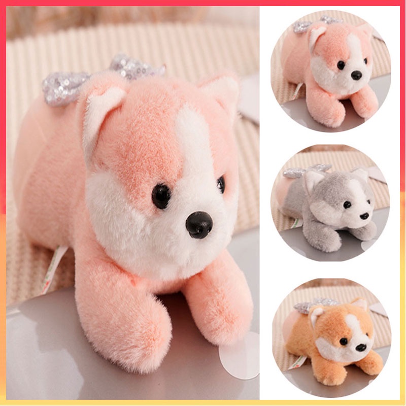 Chú Chó Nhồi Bông Đáng Yêu 22cm Có Giác Hút Nhỏ Để Bàn Trang Trí Văn Phòng