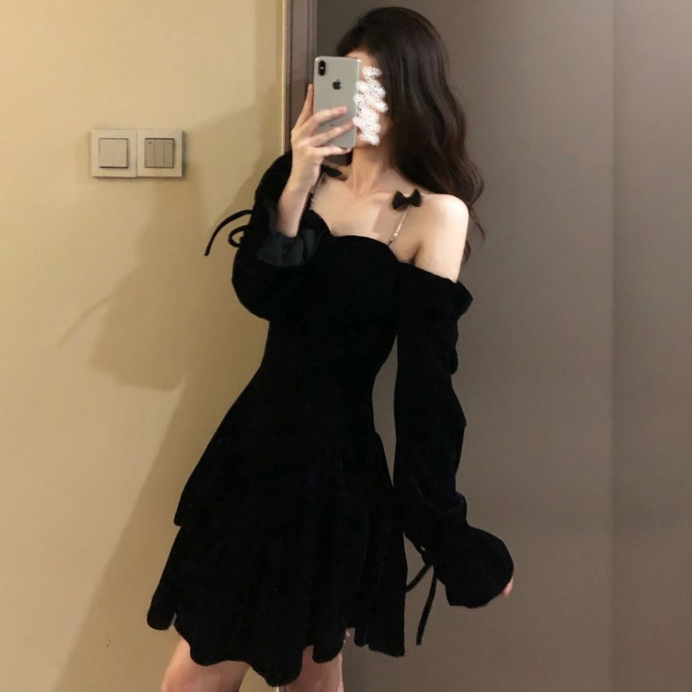 𝒀𝒂𝒏𝒚𝒂𝒏 Váy Spice Girl Cá Tính, Màu Đen Qúy Phái Dành Cho Nữ Sinh