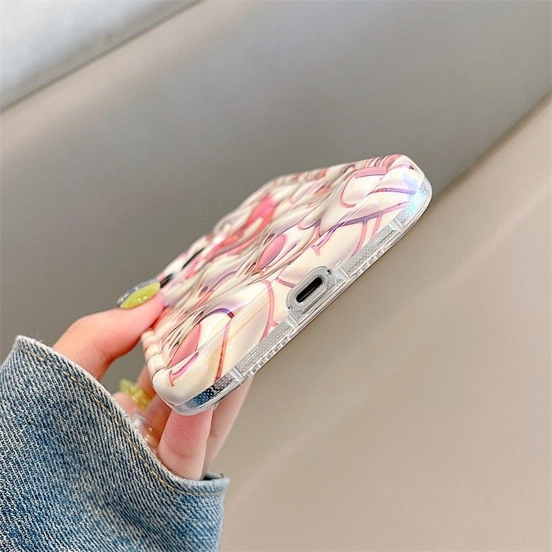 Ốp Điện Thoại Họa Tiết Gấu Và Dâu Tây Màu Xanh Dương Nhạt Cho IPhone 12 13 14 11 Pro Max X Xs Max Xr