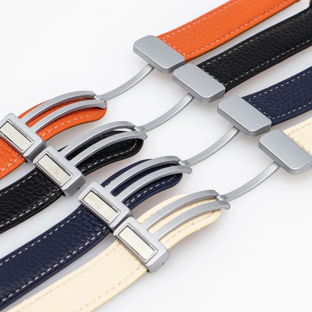 Dây Đeo Bằng Da Có Khóa Nam Châm Cho Đồng Hồ Thông Minh Amazfit GTS 4 mini / GTS 4