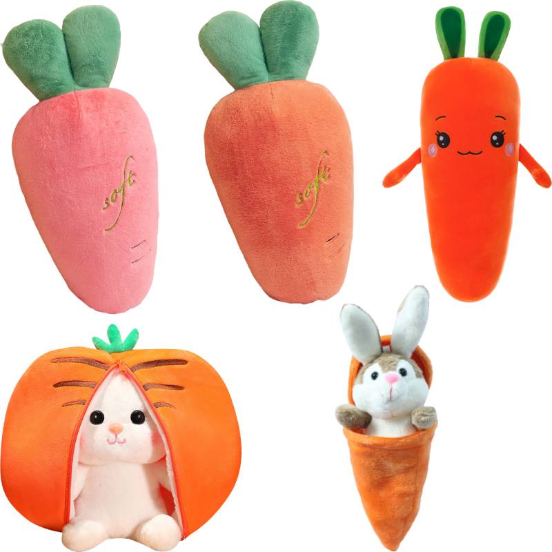 Gối Ôm Nhồi Bông Hình Củ Cà Rốt Dễ Thương 25-50cm