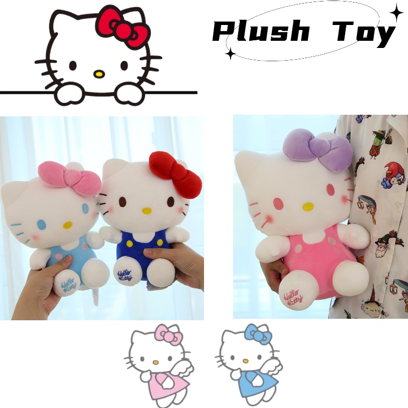 Đồ Chơi Thú Nhồi Bông Hình Mèo Hello Kitty 12 Inch Siêu Mềm Trang Trí Phòng Ngủ Cho Bé