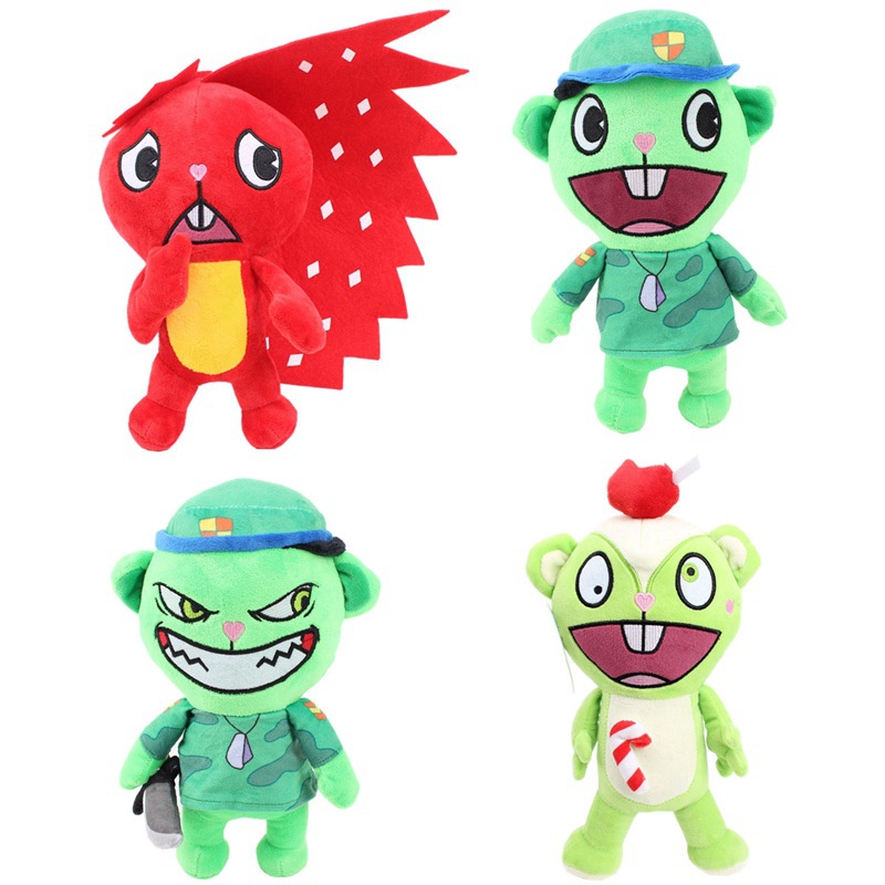 Happy Tree Friends Đồ chơi sang trọng Búp bê hoạt hình Htf Flippy Plush nhồi bông quà tặng