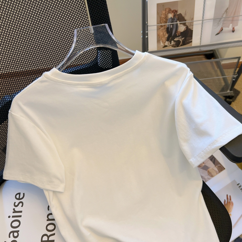 Áo Thun Cotton Nguyên Chất In Hình Thỏ Ngắn Tay Thời Trang Mùa Hè 6388