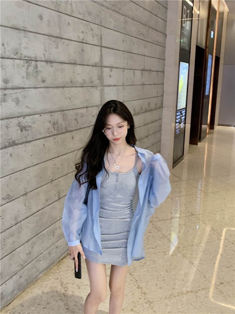 Đầm Dây Mỏng Dáng Rộng Thời Trang Sành Điệu 64204