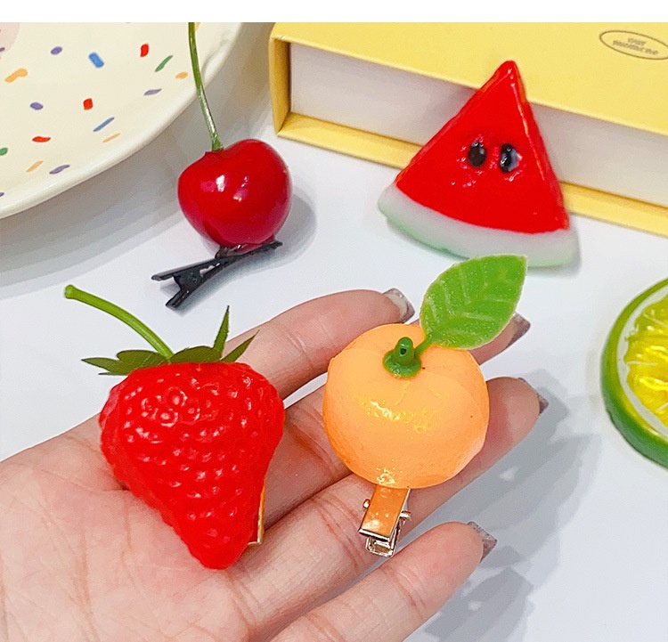 Kẹp Tóc Hình Trái Cây Dễ Thương Vui Nhộn Cho Bé Gái
