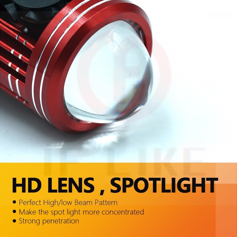 Đèn Pha LED 8000LM H4 / H6 12V Ánh Sáng Trắng / Vàng Chất Lượng Cao Cho Xe Máy