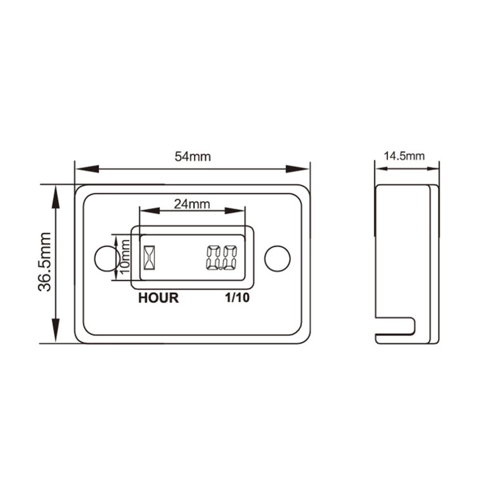 Đồng Hồ Đếm Giờ Kỹ Thuật Số LCD Cho Xe ATV / Xe Máy / Tàu Thuyền