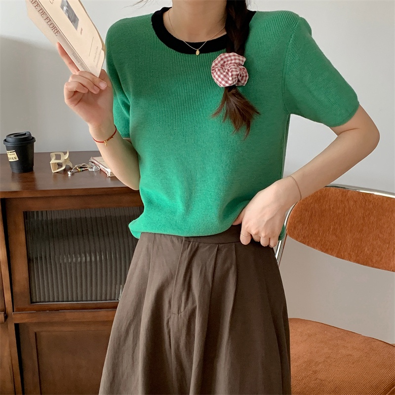 Áo Thun Dáng Ôm Màu Sắc Tương Phản Thời Trang Xuân Hè 62587