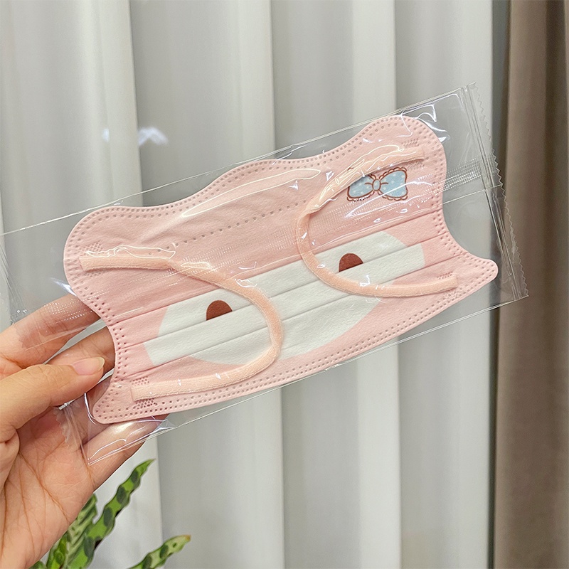 Khẩu Trang Ba Lớp Thoáng Khí Họa Tiết Mèo Và Bướm Dễ Thương Phong Cách Mới Bảo Vệ Cá Nhân