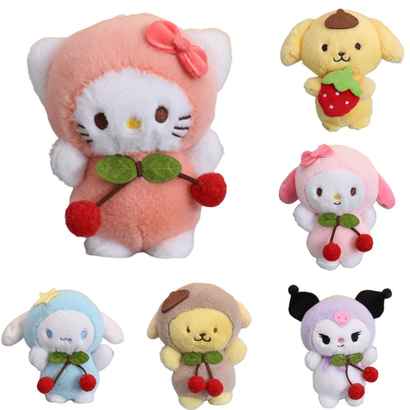 Móc Khóa Hình Thú Nhồi Bông Sanrio 13cm Dễ Thương