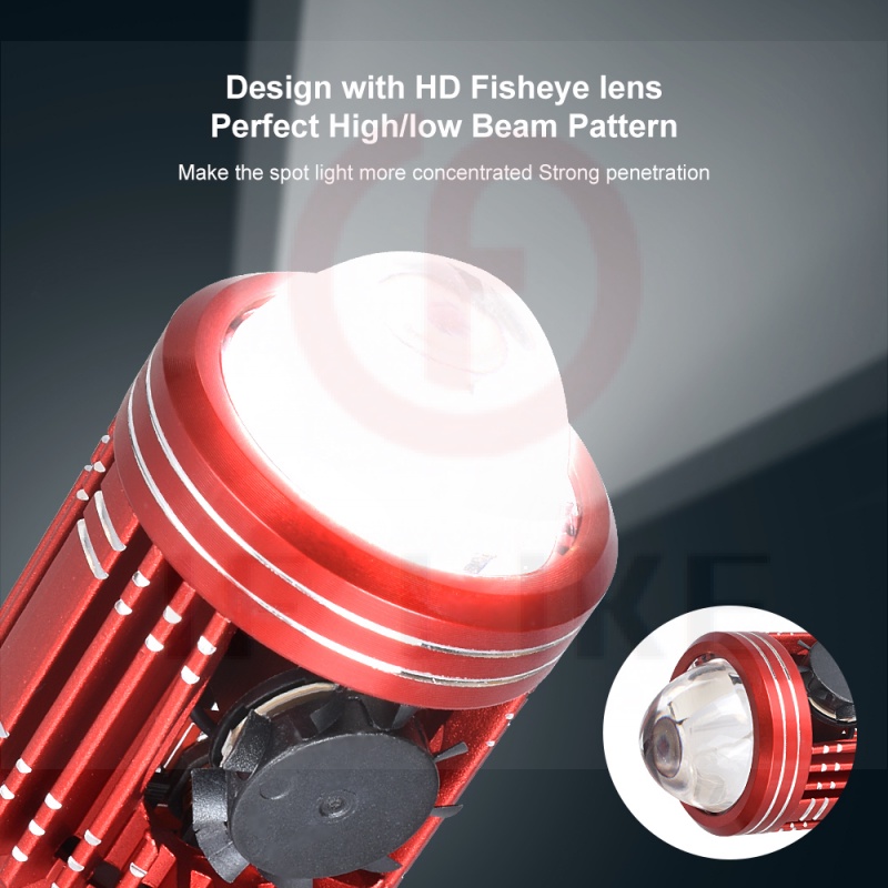 Đèn Pha LED 8000LM H4 / H6 12V Ánh Sáng Trắng / Vàng Chất Lượng Cao Cho Xe Máy