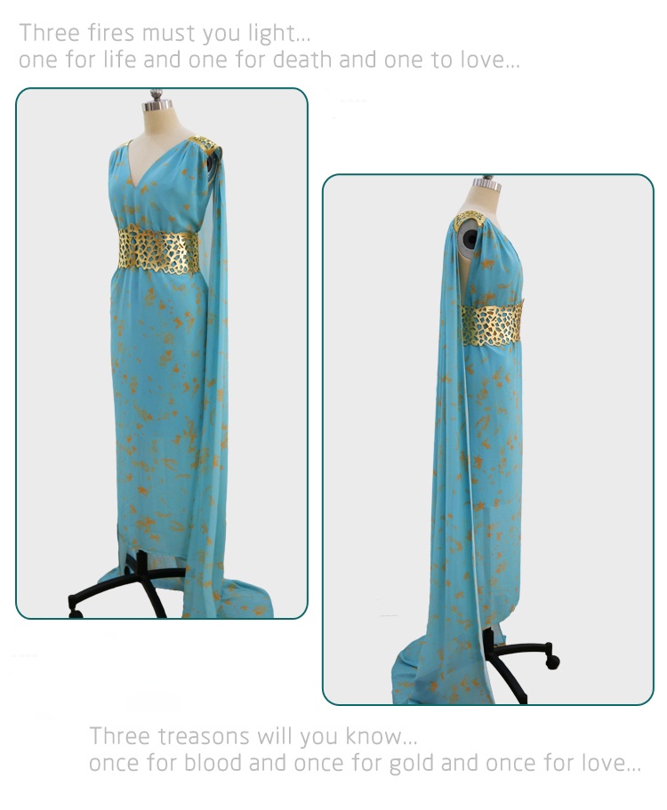 Đầm Maxi Hóa Trang Daenerys Targaryen Phim Game of Thrones