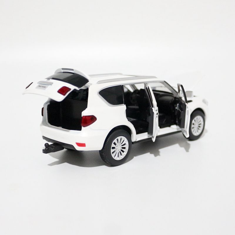 Jackiekim 1:32 scale nissan patrol y62 suv diecast toy car model cửa ra vào bộ sưu tập giáo dục âm thanh và ánh sáng có thể mở được