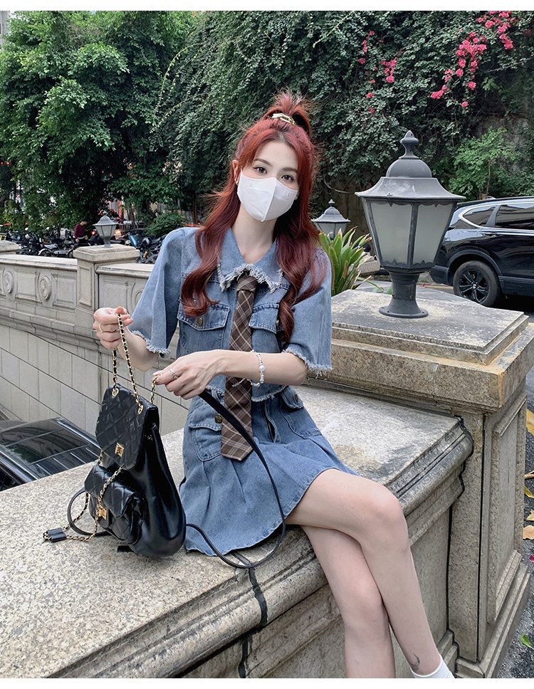 Set Áo Khoác denim Và Chân Váy Phong Cách Cổ Điển Thanh Lịch Dành Cho Nữ