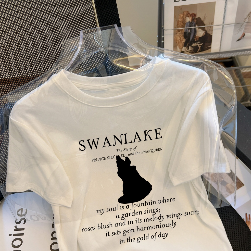 Áo Thun Cotton Nguyên Chất In Hình Thỏ Ngắn Tay Thời Trang Mùa Hè 6388