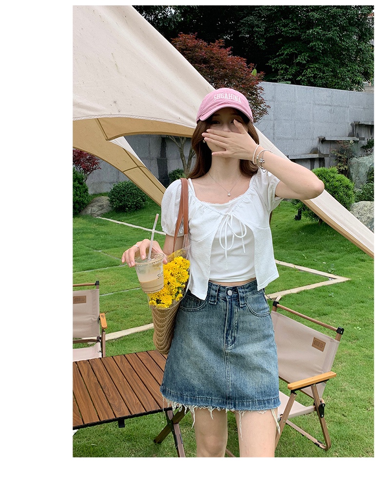 63975 Mùa Hè Phong Cách Mới Áo Sơ Mi Hai Mảnh