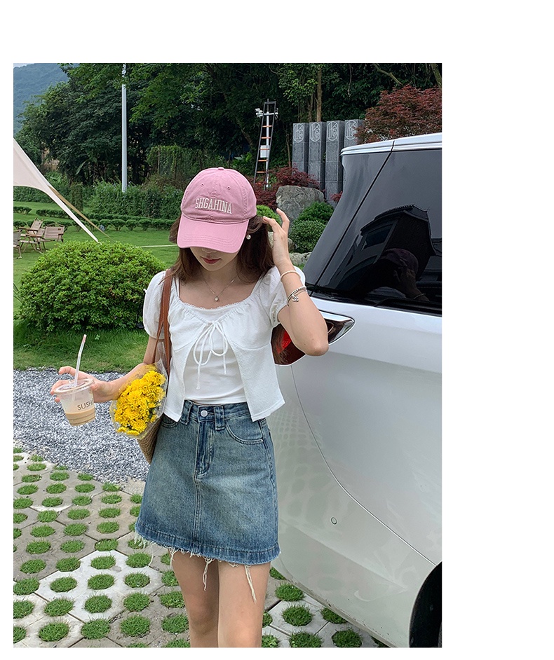 63975 Mùa Hè Phong Cách Mới Áo Sơ Mi Hai Mảnh