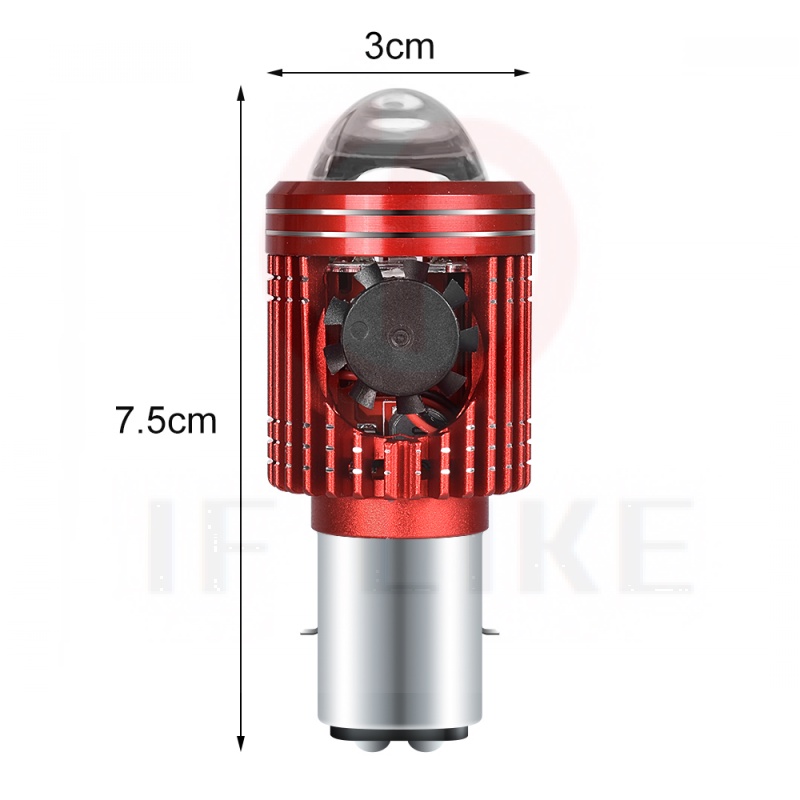 Đèn Pha LED 8000LM H4 / H6 12V Ánh Sáng Trắng / Vàng Chất Lượng Cao Cho Xe Máy