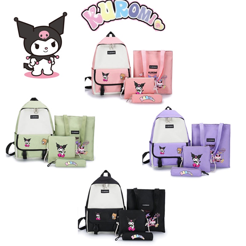 Set 4 Balo Kuromi Tổ Chức Hoàn Hảo Sử Dụng Hàng Ngày