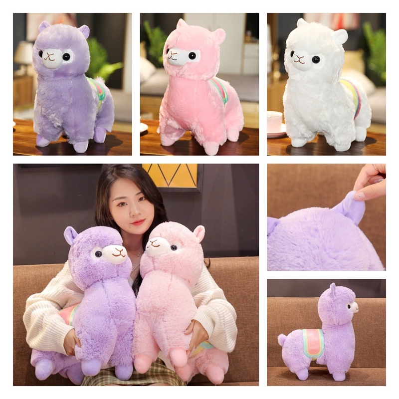 Lông Dài Alpaca Cừu Plushie Mềm Mại Và Có Thể Gắng Đồ Chơi Thú Nhồi Bông Pp Đầy Hoàn Hảo Cho Trẻ Em 50cm